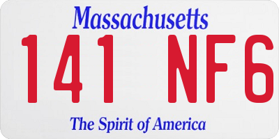 MA license plate 141NF6