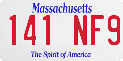 MA license plate 141NF9