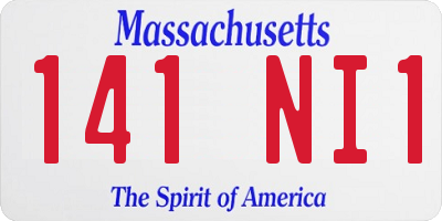 MA license plate 141NI1