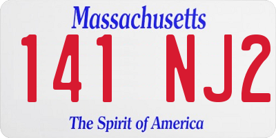 MA license plate 141NJ2