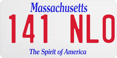 MA license plate 141NL0