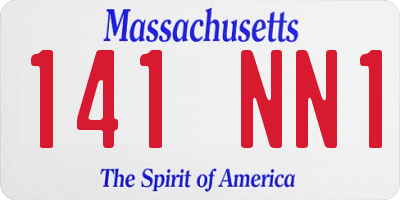 MA license plate 141NN1