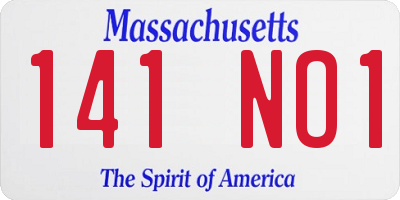 MA license plate 141NO1