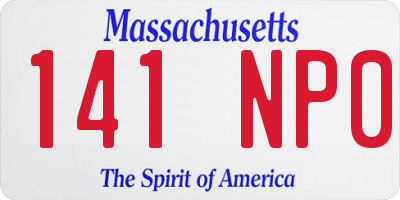 MA license plate 141NP0