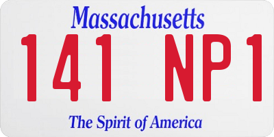 MA license plate 141NP1