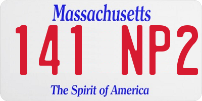 MA license plate 141NP2