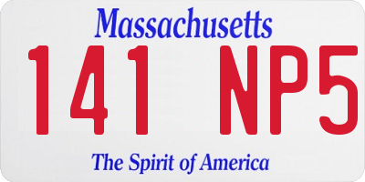 MA license plate 141NP5