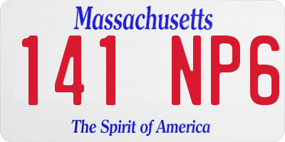 MA license plate 141NP6