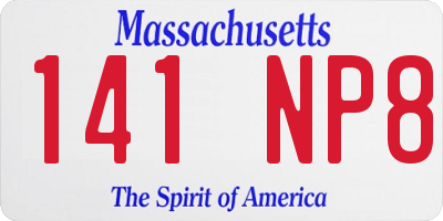 MA license plate 141NP8