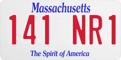 MA license plate 141NR1