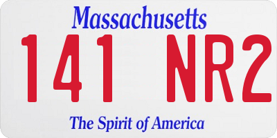 MA license plate 141NR2