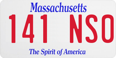MA license plate 141NS0