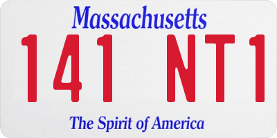 MA license plate 141NT1