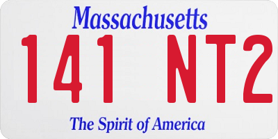 MA license plate 141NT2