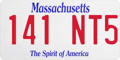MA license plate 141NT5
