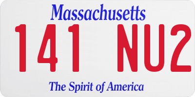 MA license plate 141NU2