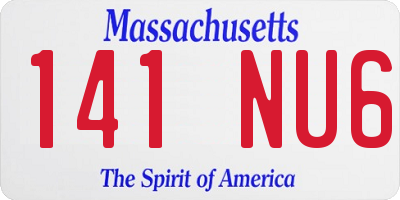 MA license plate 141NU6