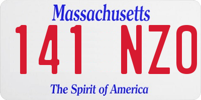 MA license plate 141NZ0