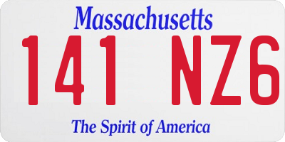 MA license plate 141NZ6