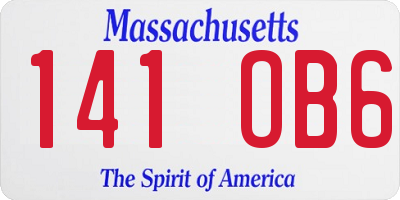 MA license plate 141OB6