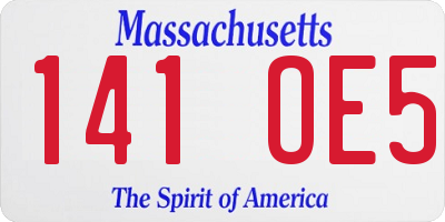 MA license plate 141OE5