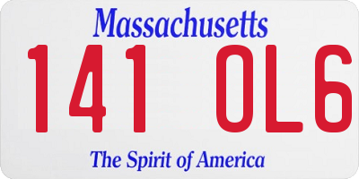 MA license plate 141OL6