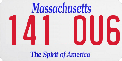 MA license plate 141OU6