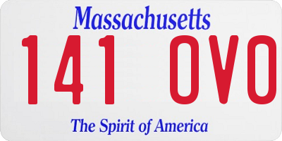 MA license plate 141OV0