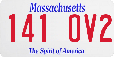 MA license plate 141OV2