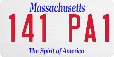 MA license plate 141PA1