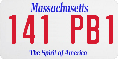 MA license plate 141PB1