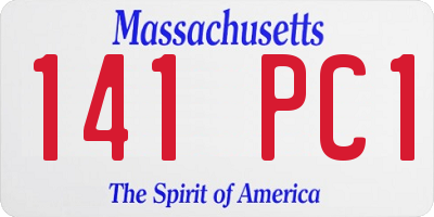 MA license plate 141PC1