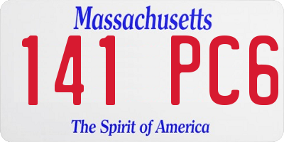 MA license plate 141PC6