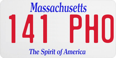 MA license plate 141PH0