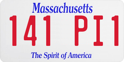MA license plate 141PI1