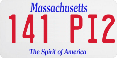 MA license plate 141PI2