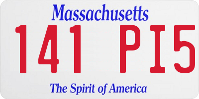 MA license plate 141PI5