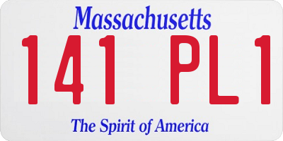 MA license plate 141PL1