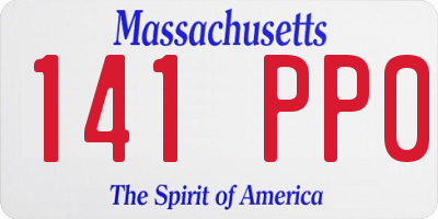 MA license plate 141PP0