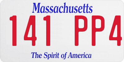 MA license plate 141PP4