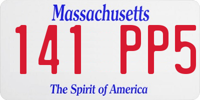MA license plate 141PP5