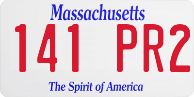 MA license plate 141PR2