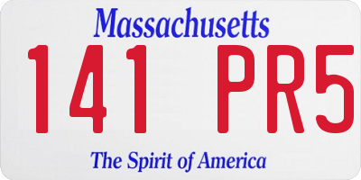 MA license plate 141PR5