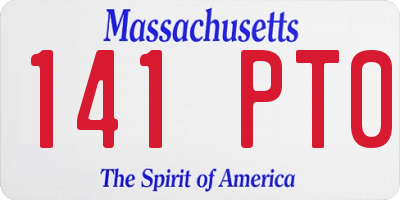 MA license plate 141PT0