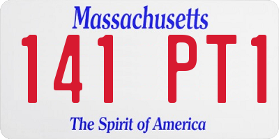 MA license plate 141PT1