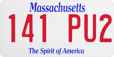 MA license plate 141PU2