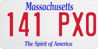 MA license plate 141PX0
