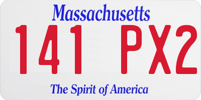 MA license plate 141PX2