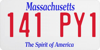 MA license plate 141PY1
