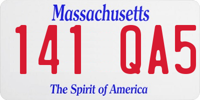 MA license plate 141QA5
